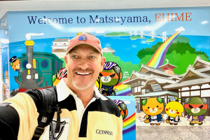 Jonathan Murphy arrives in Matsuyama